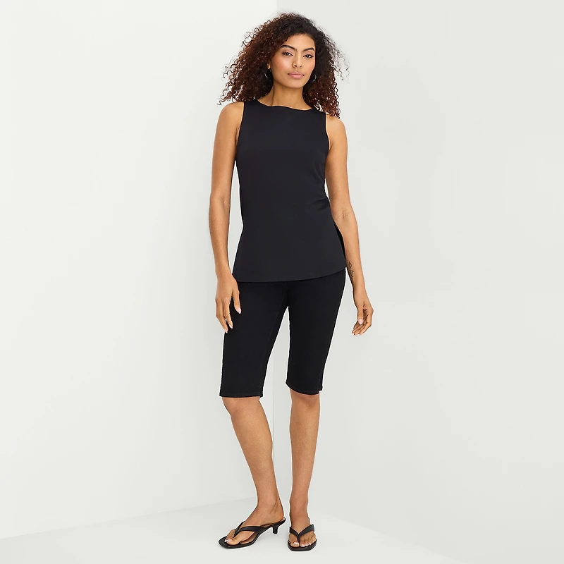 a.n.a Womens Round Neck Sleeveless Tank Top