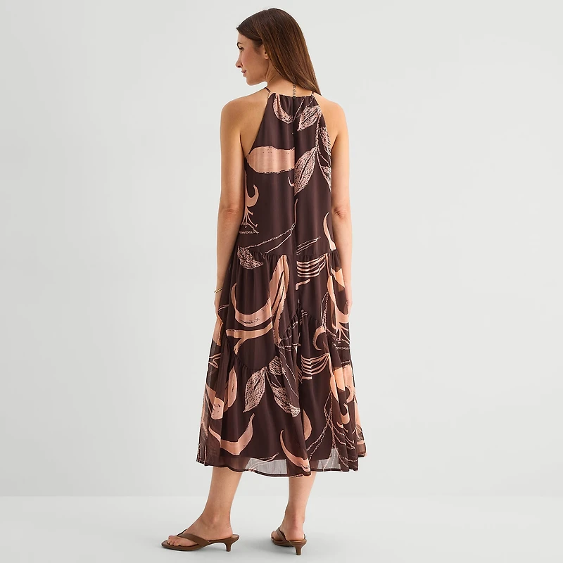 a.n.a Womens Halter Neck Sleeveless Maxi Dress