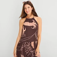 a.n.a Womens Halter Neck Sleeveless Maxi Dress