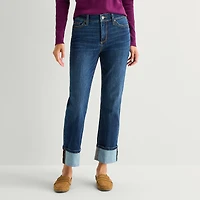 St. John's Bay Womens Tall High Rise Straight Leg Jean