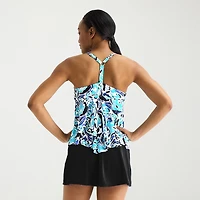 Sonnet Shores Womens LINED Floral Tankini Swimsuit Top