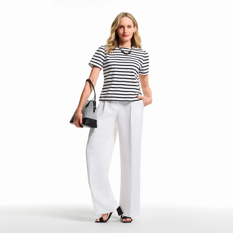 Liz Claiborne Womens Crew Neck Short Sleeve T-Shirt