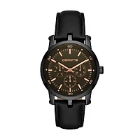 Liz Claiborne Mens Blue Leather Strap Watch Clm1217