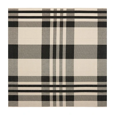 Safavieh Courtyard Collection Cori Plaid Indoor/Outdoor Square Area Rug