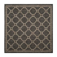Safavieh Courtyard Collection Ian Geometric Indoor/Outdoor Square Area Rug