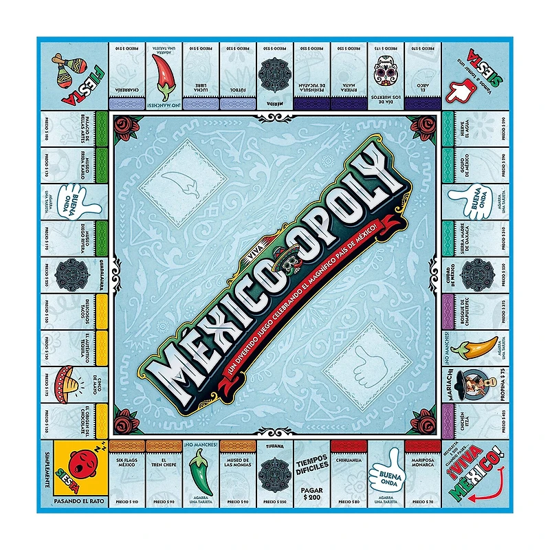 Late For The Sky Mexico-Opoly: Spanish Board Game Board Game