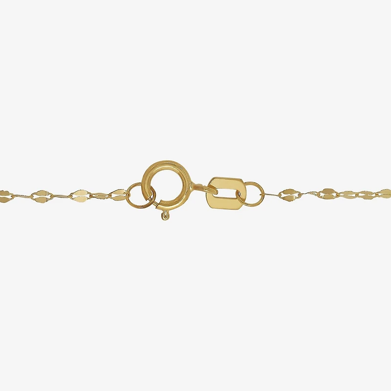 Gold Addiction Womens 14K Gold 17 Inch Link Necklace