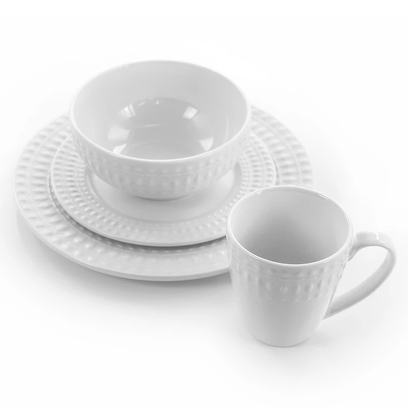 Elama Cara 16-pc. Porcelain Dinnerware Set