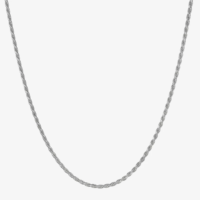 Made in Italy Unisex Adult Sterling Silver 30 Inch Rope Chain Necklace