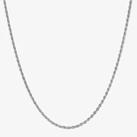 Made in Italy Unisex Adult Sterling Silver 30 Inch Rope Chain Necklace