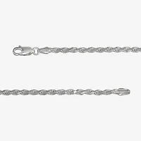 Made in Italy Unisex Adult Sterling Silver 30 Inch Rope Chain Necklace