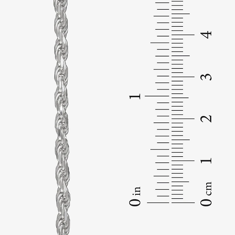 Made in Italy Mens Sterling Silver 30 Inch Rope Chain Necklace