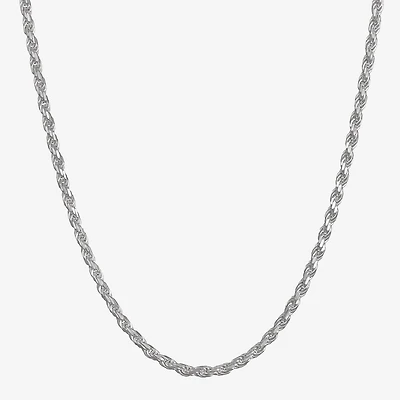 Made in Italy Mens Sterling Silver 30 Inch Rope Chain Necklace