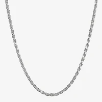 Made in Italy Mens Sterling Silver 30 Inch Rope Chain Necklace