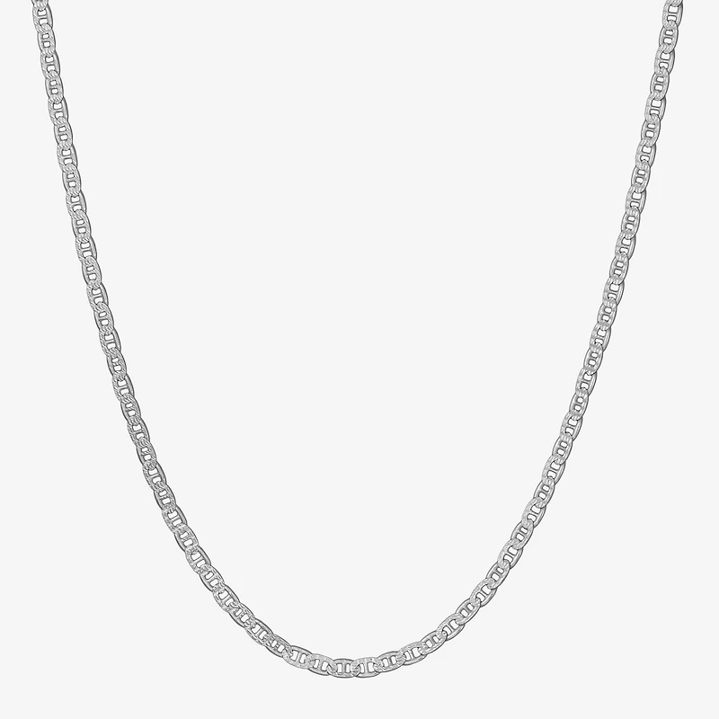 Made in Italy Womens Sterling Silver 20 Inch Link Chain Necklace
