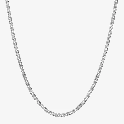 Made in Italy Womens Sterling Silver 20 Inch Link Chain Necklace