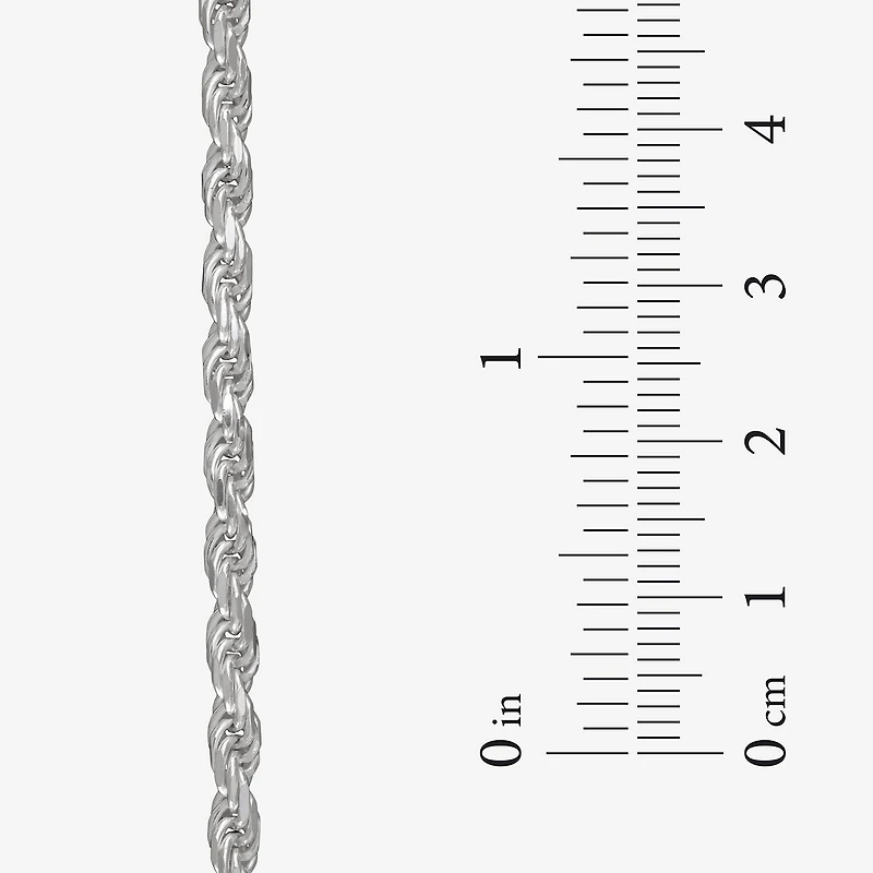 Made in Italy Sterling Silver 20" 3.75mm Rope Chain Necklace