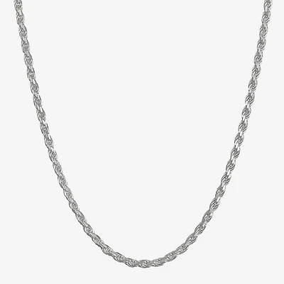 Made in Italy Sterling Silver 20" 3.75mm Rope Chain Necklace