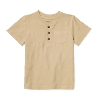 Okie Dokie Toddler & Little Boys Henley Neck Short Sleeve T-Shirt
