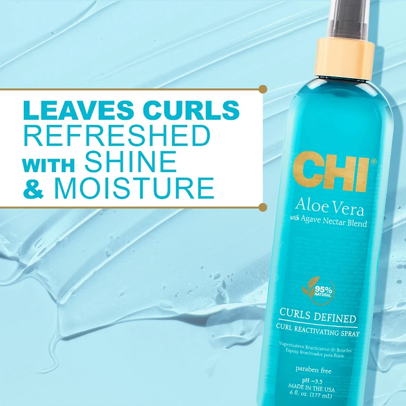 Chi Aloe Vera With Agave Curl Reactivating Styling Product - 6 oz.