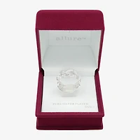 Sparkle Allure Womens 25MM Pure Silver Over Brass Crossover Band