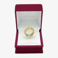 Sparkle Allure Dome Womens 9.5MM Cubic Zirconia 14K Gold Over Brass Band
