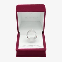 Sparkle Allure Womens Cubic Zirconia Pure Silver Over Brass Round Engagement Ring