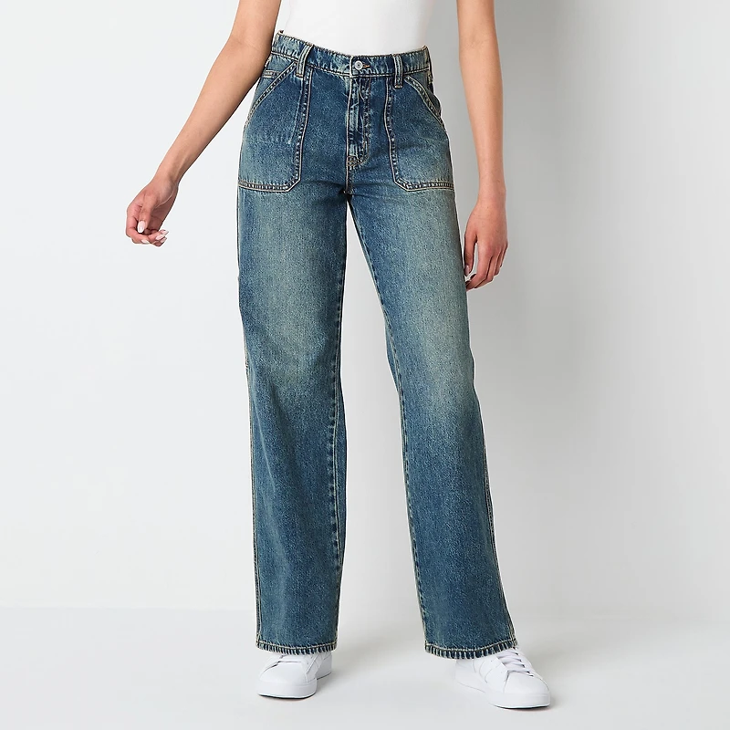 Arizona Womens Juniors Highest Rise Straight Leg Jean