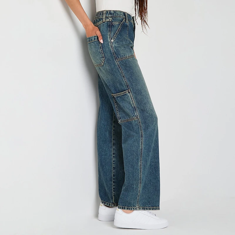 Arizona Womens Juniors Highest Rise Straight Leg Jean