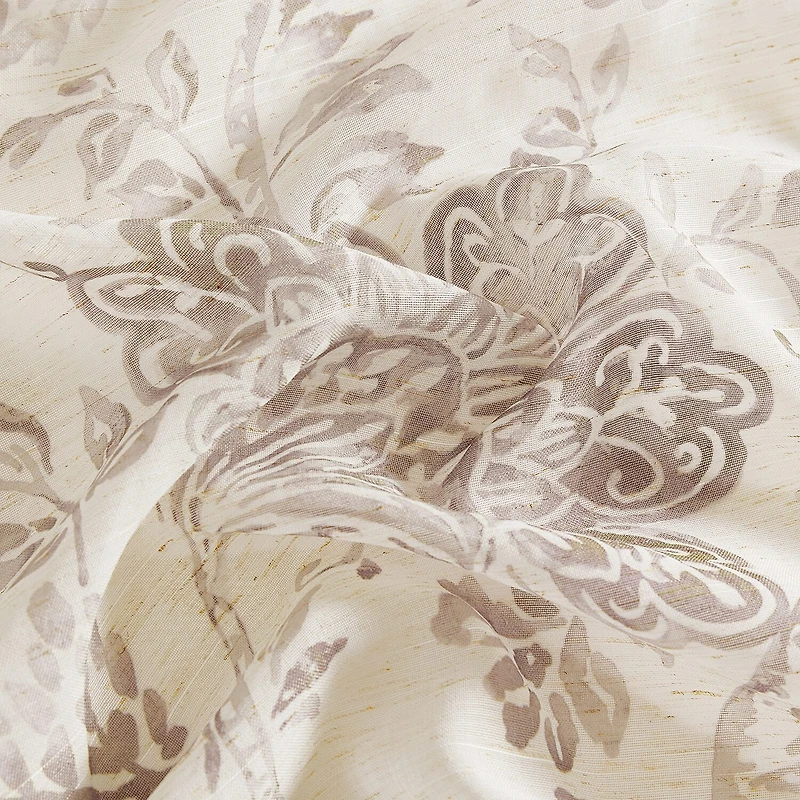Threadmade Westport Tie Top Sheer Single Curtain Panel
