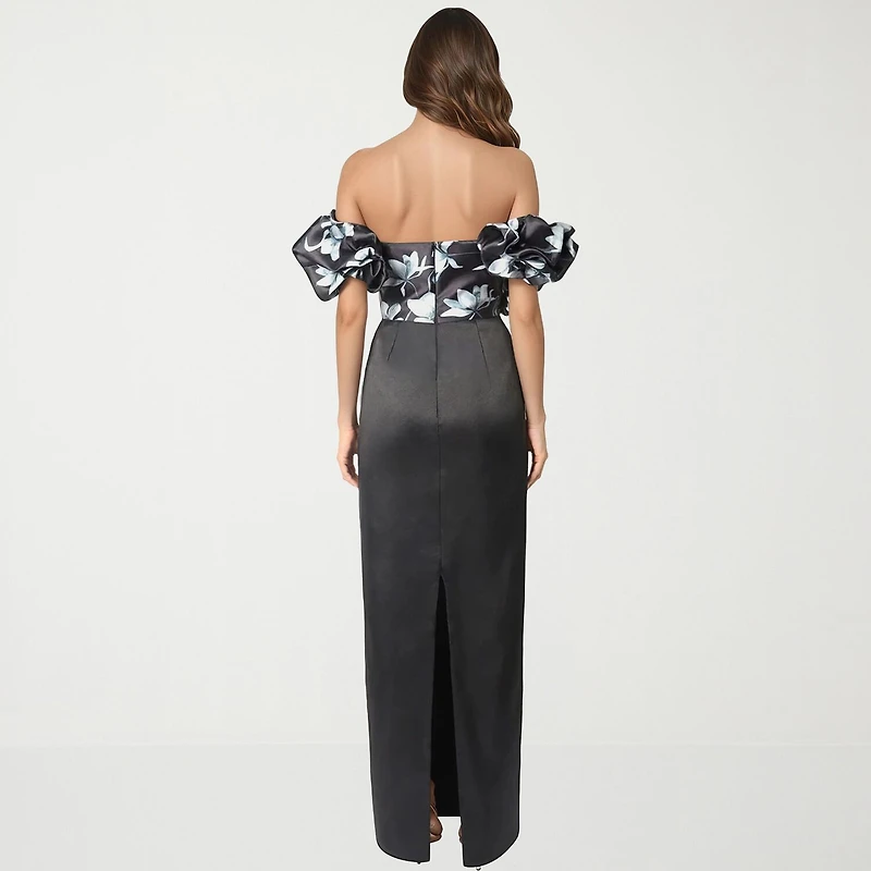 Rene by Ruiz Collection Womens Short Sleeve Evening Gown