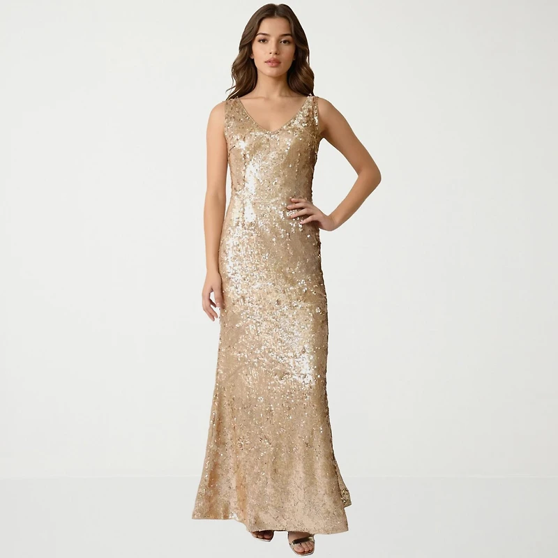 Rene by Ruiz Collection Womens Sleeveless Evening Gown