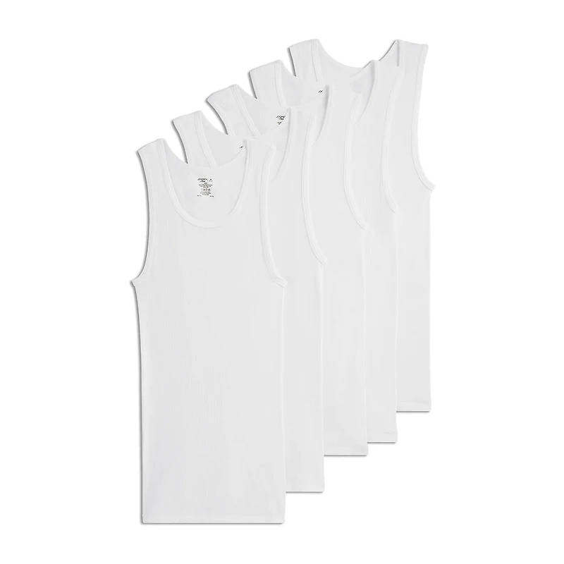 Jockey Cotton Bonus Pack Mens Scoop Neck Sleeveless Quick Dry 5 Tank