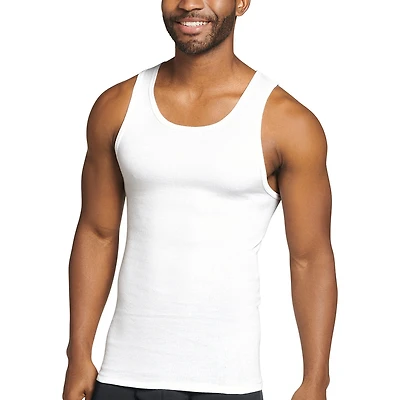 Jockey Cotton Bonus Pack Mens Scoop Neck Sleeveless Quick Dry 5 Tank