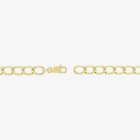(H-I / Si1) Womens 14K Gold Over Silver 7.25 Inch Solid Link Butterfly Chain Bracelet