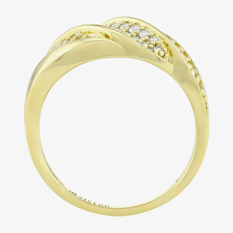 (H-I / Si1) Womens 3/8 CT. T.W. Lab Grown White Diamond 14K Gold Over Silver Band