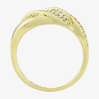 (H-I / Si1) Womens 3/8 CT. T.W. Lab Grown White Diamond 14K Gold Over Silver Band
