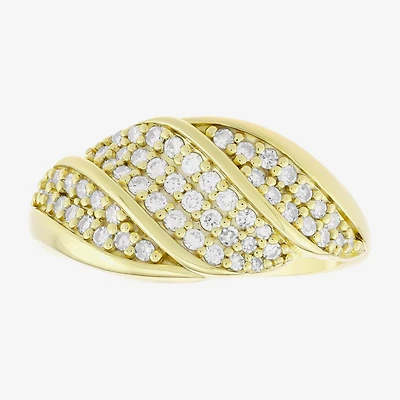 (H-I / Si1) Womens 3/8 CT. T.W. Lab Grown White Diamond 14K Gold Over Silver Band