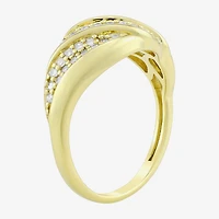 (H-I / Si1) Womens 3/8 CT. T.W. Lab Grown White Diamond 14K Gold Over Silver Band