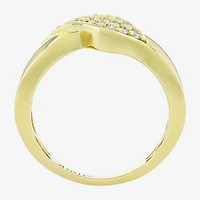 (H-I / Si1) Womens 2MM 1/4 CT. T.W. Lab Grown White Diamond 14K Gold Over Silver Band
