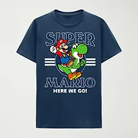 Mens Crew Neck Short Sleeve Classic Fit Big and Tall Graphic T-Shirt