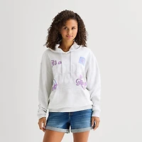Womens Juniors Long Sleeve Fleece Hoodie