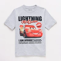 Disney Collection Boys Round Neck Short Sleeve Classic Fit Cars Graphic T-Shirt