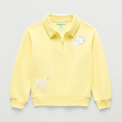 Thereabouts Little & Big Kid Girls Long Sleeve Fleece Casual Quarter-Zip Pullover