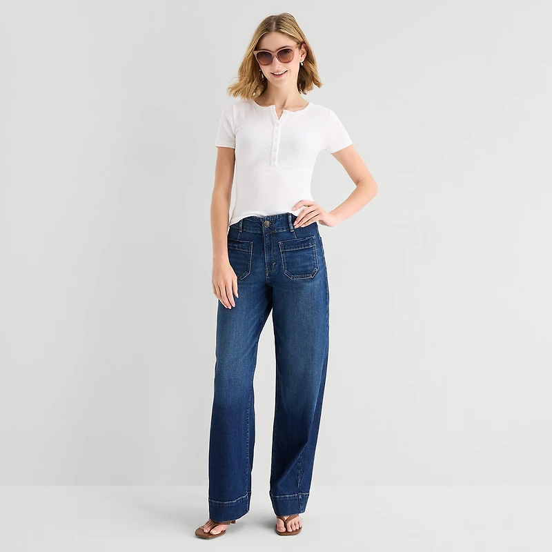 a.n.a Womens Short Sleeve Slim Fit Henley Shirt