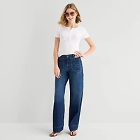 a.n.a Womens Short Sleeve Slim Fit Henley Shirt