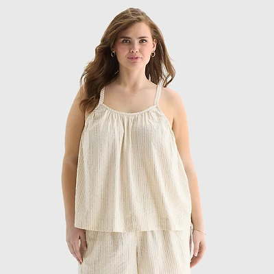 a.n.a Womens Plus Square Neck Sleeveless Tank Top