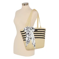 London Fog Straw Tote Bag