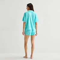 Sleep Chic Womens Short Sleeve Pajama Set