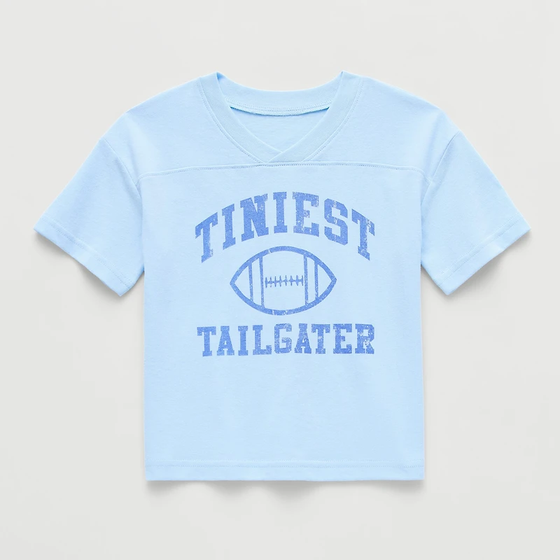 Okie Dokie Toddler & Little Boys V Neck Short Sleeve Regular Fit Graphic T-Shirt